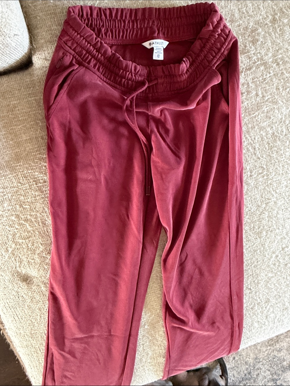 Athleta Burgundy Straight Leg Joggers